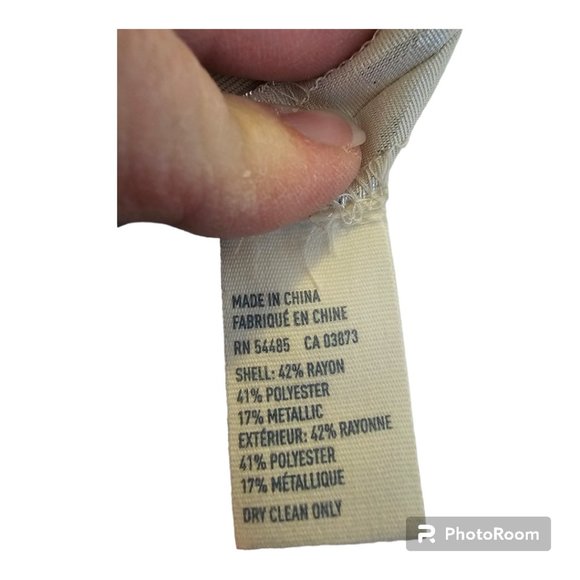 American Eagle Outfitters Cream on‎ Cream Metallic Polka Dots Open Back Dress - Picture 2 of 9